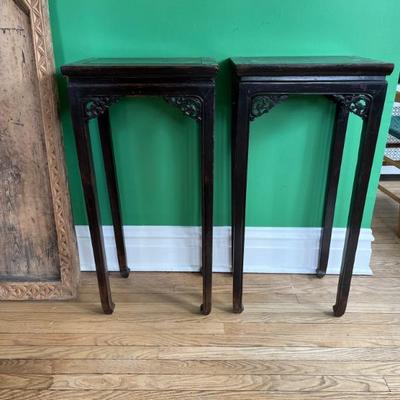 a pair of Chinoiserie style tables