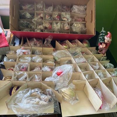 Lots of vintage Christmas, ornaments, Santas, Schaller figures and more