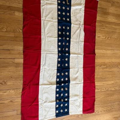 Antique stars and striped bunting 45" x 72"
