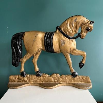Hubley, c 1930 horse cast iron doorstop