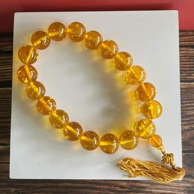 Amber worry beads