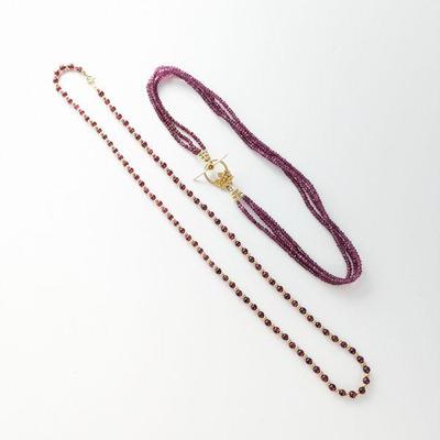 Gold Vermeil & Garnet Necklaces