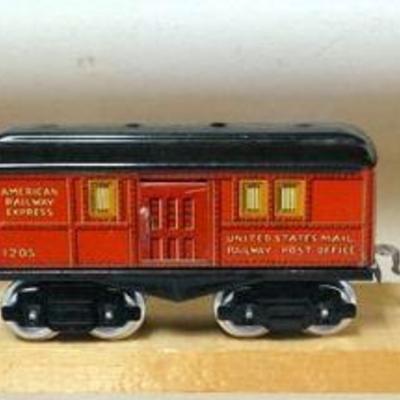 1156	AMERICAN FLYER O GAUGE TRAIN, 3 CARS INCLUDING #1103, #1205, #1206
