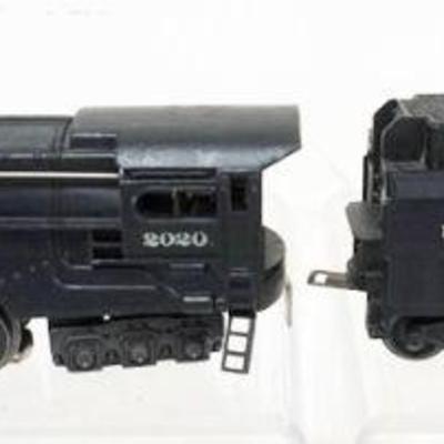 1120	LIONEL TRAIN O GAUGE #2020 LOCOMOTIVE WITH #6026W TENDER
