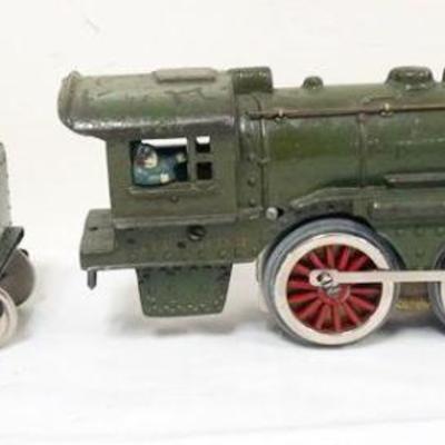 1197	IVES TRAIN STANDARD GAUGE #1134 R *PRESIDENT WASHINGTON* LOCOMOTIVE AND TENDER
