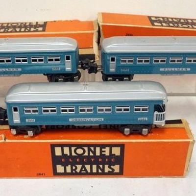 1133	LIONEL O GAUGE TRAIN CARS, #2640 PULLMAN, #2641 OBSERVATION
