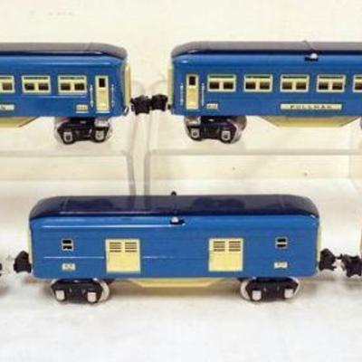 1103	LIONEL O GAUGE  5 TRAIN CARS, #612 PULLMAN, #613 PULLMAN, #614 OBSERVATION, #615 BOX CAR, #616 PULLMAN
