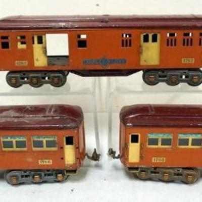 1183	LIONEL STANDARD GAUGE TRAIN CARS, #1766, #1767, #1768
