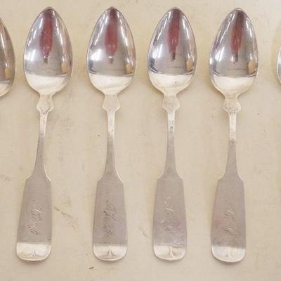 1219	5 COIN SILVER SPOONS, VAN SANT & CO. 2.6 TOZ
