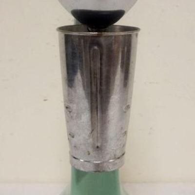 1259	OSTER CHROME AND GREEN ENAMELED SODA FOUNTAIN MIXER, NO CORD, APPROXIMATELY 19 N H
