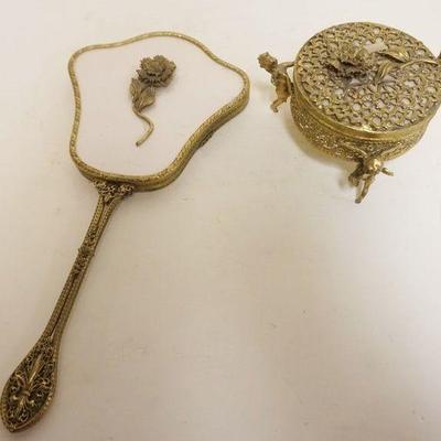 1249	GILT DECORATED DRESSER ITEMS
