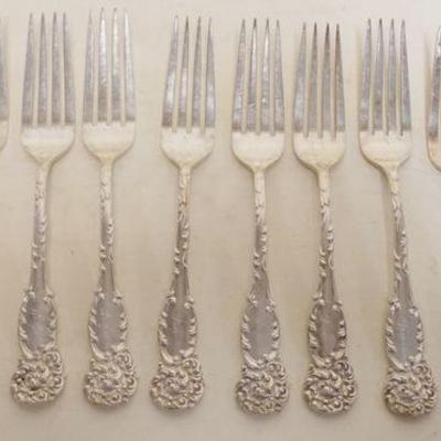 1234	12 STERLING SILVER FORKS, 19.8 TOZ
