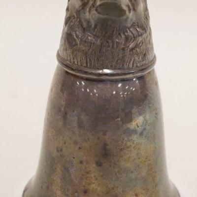 1240	VINTAGE SILVER PLATE FOX STIRRUP CUP, APPROXIMATELY 5 IN H
