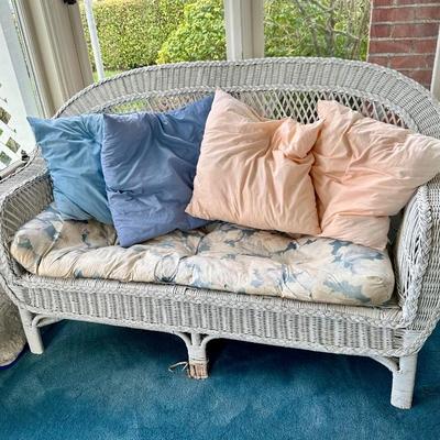 Wicker loveseat 