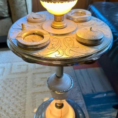 Vintage smoking stand with lights