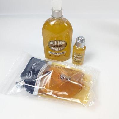 L'OCCITANE En Provence Almond Shower Oil Full Size, Eco Refill, and Travel Size