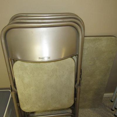 Card table with 4 folding chairs