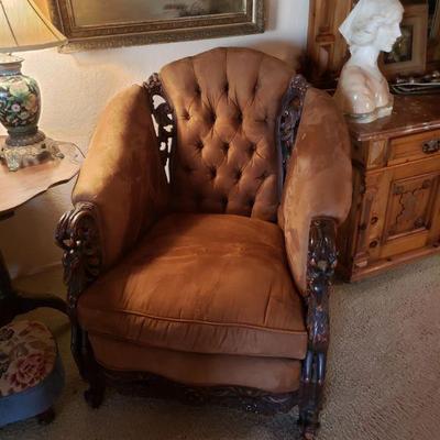 Ornate antique carved chair