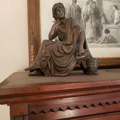 One of many statues