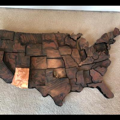 Mid century metal wall art