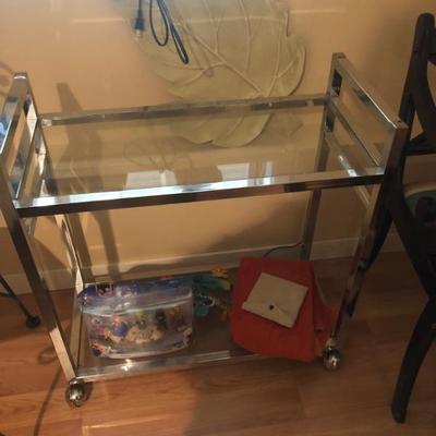 Mcm chrome cart table