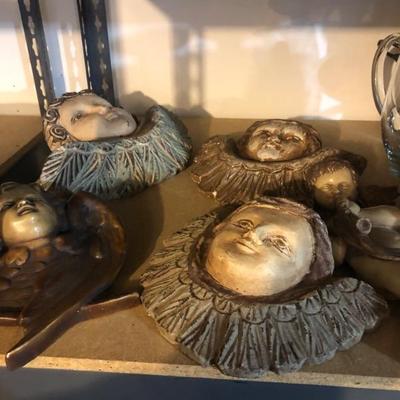 Vintage wooden angels
