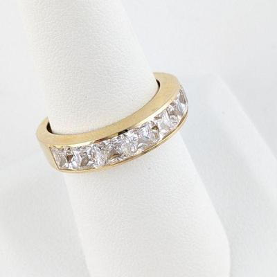 14K Yellow Gold & CZ Ring