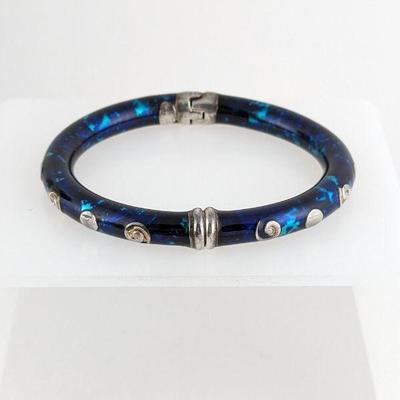 Flli Menegatti Sterling Silver & Enamel Bracelet