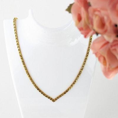 Vintage 10K Yellow Gold V Necklace Riccio Style
