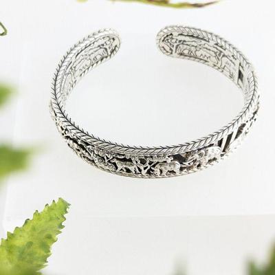 JAi by John Hardy Sterling Silver Carved Spirit of Africa Cuff Bracelet