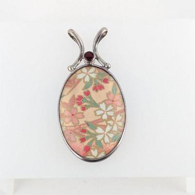 Sajen Sterling Silver Garnet & Amethyst Reversible Enhancer