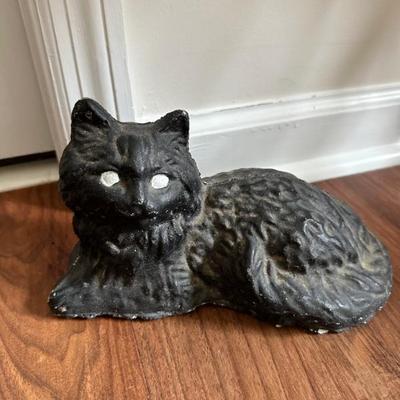 Cast iron antique cat door stop