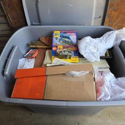 #5018 â€¢ One Tote full of Antique Glass and Toys
