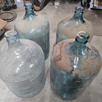#2055 â€¢ 4 Glass 5 Gallon Bottles
