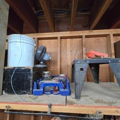 #2412 â€¢ Mason Jars, Pepsi Crate, Sabre Saw Table
