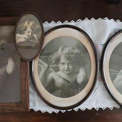 #3058 â€¢ 4 Framed Cupid Photos
