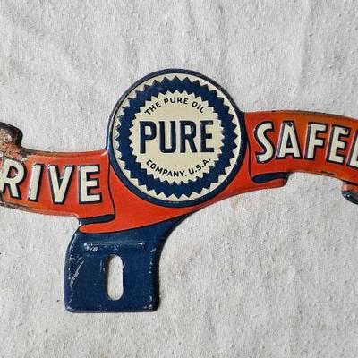 #2310 â€¢ Pure Oil Company License Plate Topper
