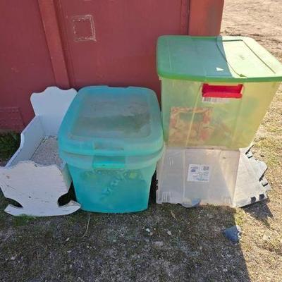 #4530 â€¢ 3 Totes and Doll Carriage
