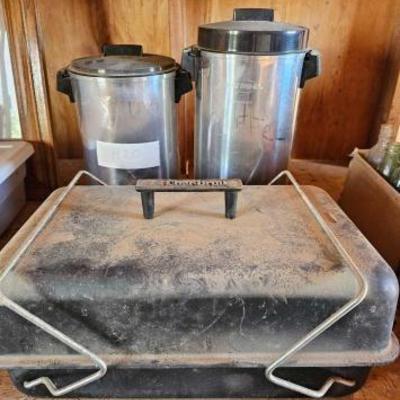 #1964 â€¢ Charbroil Grill and 2 Coffee Urns
