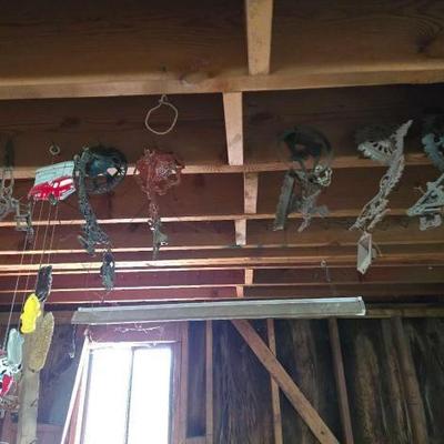 #2024 â€¢ 7 Lantern Holders Fire Truck Wind Chime and Corn Post

