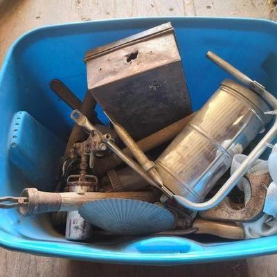 #2836 â€¢ Paint Spray Gun, Hacksaw, Tape Measures
