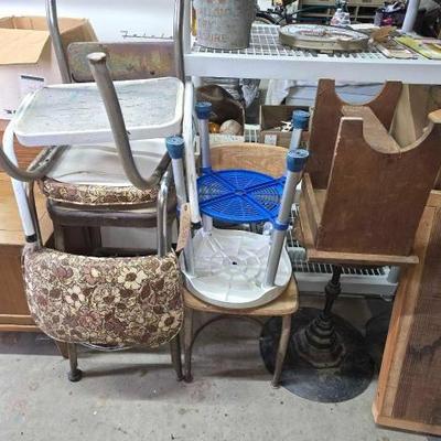 #2384 â€¢ (3) Chairs and (4) Stools
