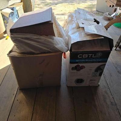 #4008 â€¢ Two Boxes of Encyclopedias and Webster Dictionary

