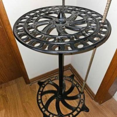 #3036 â€¢ S.C. Tatum Co Cast Iron Whip Rack with 2 Whips
