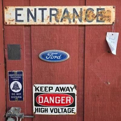 #2502 â€¢ (5) Vintage Signs

