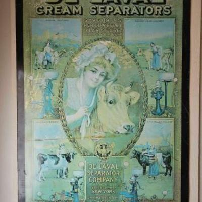 #3006 â€¢ Del Lavel Cream Separators Metal Sign
