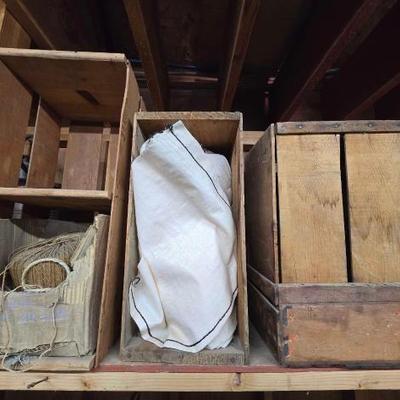#2410 â€¢ (5) Vintage Fruit Crates
