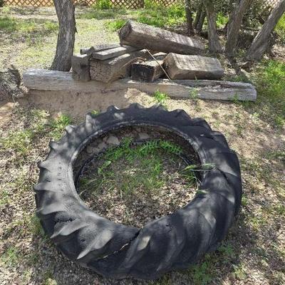 #2606 â€¢ 6 Railroad Ties and one Wheel
