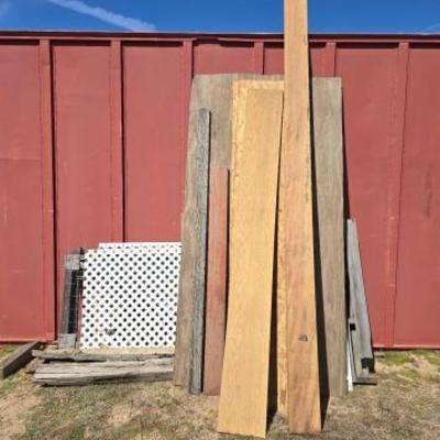 #4548 â€¢ Two Wooden Gates and Pieces Of Wood
