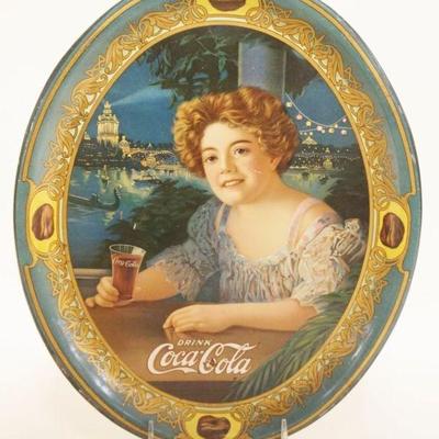 1120	ANTIQUE COCA-COLA TRAY, *DRINK COCA-COLA* TRAY MARKED THE H.O. BEACH CO CONSHOHOTON O, APPROXIMATELY 10 3/4 IN X 13 IN
